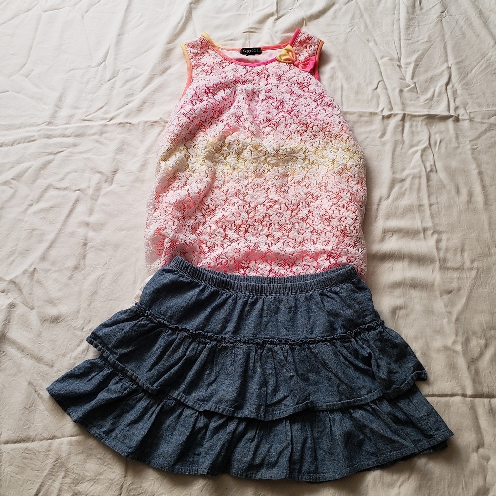 Girls tank and skirt